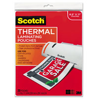 

3M Scotch Letter Size Thermal Laminating Pouches, 3 Mil, 11.5"x9", 20 Pack