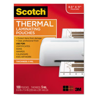 

3M Scotch Letter Size Thermal Laminating Pouches, 5 Mil, 11.5"x8.9", 100 Pack