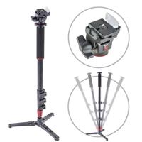 

3Pod Orbit 4-Section Aluminum Handheld Monopod Stick for DSLR Photo & Video, Sports Cameras, with Fluid Base, Tilt Head, Quick Release Tripod Legs & Bag 65"