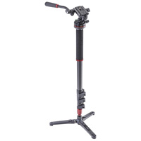 

3Pod Orbit 4 Section Carbon Fiber Photo/Video Monopod with Fluid Base and Lightweight Fluid Video Head