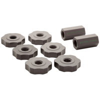 

9.Solutions (6) 3/8" Finger Nuts and (2) Connecting Nuts