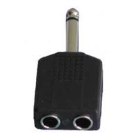

Audio 2000s ACC3113-P Premium 2 Female 1/4" Mono Jacks (TS) to 1 Male 1/4" Mono Connector (TS)