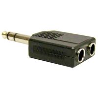 

Audio 2000s ACC3152-P Premium 2 Female 1/4" TRS Jacks to 1 Male 1/4" TRS Plug Connector