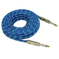 

Audio 2000s ADC204H 10'x6mm 16AWG 1/4" to 1/4" Plug Guitar Audio Cable with Nylon Sleeve