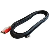 

Audio 2000s ADC2114-P Premium 10'x3.5mm/3.5mm Dual RCA Plugs to 3.5mm TRS Right Angle Plug Audio Cable