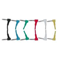

Audio 2000s ADC2289S 1' Stereo 1/4" Male TRS to Stereo 1/4" Male TRS Right Angle Patch Cables, 6-Pack