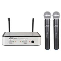 

Audio 2000s AWM6035U Dual-Channel UHF Wireless Handheld Microphone System, Includes Receiver& 2 Handheld Microphones
