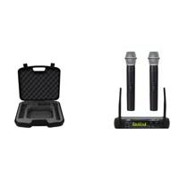 

Audio 2000s AWM6074U UHF Dual-Channel Wireless Handheld Microphone System, Includes AWR6074U Receiver, 2x AWX6070 Handheld Microphones
