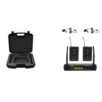 

Audio 2000s AWM6074UM UHF Dual-Channel Wireless Lavalier Microphone System, Includes AWR6074U Receiver, 2x Body-Pack Transmitters, 2x Lavalier Microphones