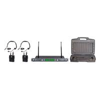 

Audio 2000s AWM6546DUX UHF Dual-Channel Diversity Handheld and Headset Wireless Microphone System with AWR6546DU Receiver, AWX6540H Bodypack Transmitter, AWX6540 Handheld Transmitter and Carry Case