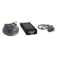 

Audio 2000s Stage Box (20x XLRF + 20x XLRM) + 100' Extension Cable + 3.3'x23mm Fan-Out Cable & Connector (4x XLRM + 4x XLRF)