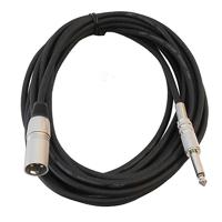 

Audio 2000s ADC2022-P Premium 20'x6mm 24AWG Metal XLR Male to 1/4" TS Microphone/Audio Cable