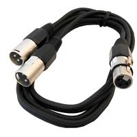 

Audio 2000s ADC2033-P Premium 5'x5/10mm One XLR Female to Two XLR Male Professional Audio Cable