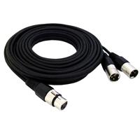 

Audio 2000s ADC2035 20'x5/10mm One XLR Female to Two XLR Male Professional Audio Cable