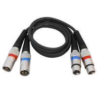 

Audio 2000s ADC203F-P Premium 3'x6/12mm 24AWG Two XLR Females to Two XLR Males Balanced Audio Cable