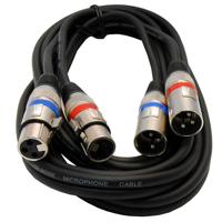 

Audio 2000s ADC203G 10'x6/12mm 24AWG Dual XLR Females to Dual XLR Males Balanced Audio Cable