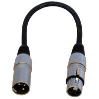 

Audio 2000s ADC203M 1'x6mm 24AWG Metal XLR Female to Metal XLR Male Shielded Balanced Audio Cable