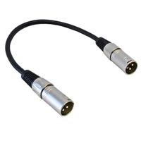 

Audio 2000s ADC203P 1'x6mm 24AWG Metal XLR Male to Metal XLR Male Shielded Balanced Audio Cable