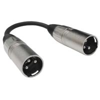 

Audio 2000s ADC203Q 6"x6mm 24AWG Metal XLR Male to Metal XLR Male Shielded Balanced Audio Cable