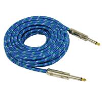 

Audio 2000s ADC204K 20'x6.5mm 1/4" Straight to Straight Instrument Cable with Nylon Sleeve for Guitar