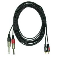 

Audio 2000s ADC2109 6.7'x4/4mm Two RCA Male to Two 1/4" Male Mono (TS) Audio Cable