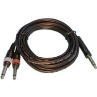 

Audio 2000s ADC210R 20'x4/8mm Two 1/4" Male Mono (TS) to One 1/4" Male Stereo (TRS) Audio Cable