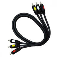 

Audio 2000s ADC2115 3.3' 3 RCA to 3 RCA Audio/Video Cable, , Black