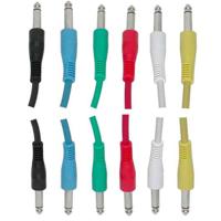 

Audio 2000s ADC2283 3' Mono 1/4" Male TS to Mono 1/4" Male TS Patch Cables, 6-Pack