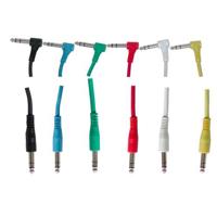 

Audio 2000s ADC2285S 1' Stereo 1/4" Male TRS to Stereo 1/4" Male TRS Right Angle Patch Cables, 6-Pack