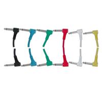 

Audio 2000s ADC228C 4' Mono 1/4" Male TS Right Angle to Mono 1/4" Male TS Right Angle Patch Cables, 6-Pack