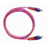 

Audio 2000s ADC2505DP 3.3'x4mm One Toslink Plug to One Toslink Plug Transparent Optical-Fiber Cable, Red