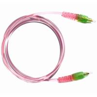 

Audio 2000s ADC2505LP 3.3'x4mm One Toslink Plug to One Toslink Plug Transparent Optical-Fiber Cable, Lite Pink