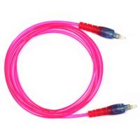 

Audio 2000s ADC2506DP 6.7'x4mm One Toslink Plug to One Toslink Plug Transparent Optical-Fiber Cable, Red
