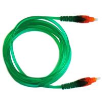 

Audio 2000s ADC2506G 6.7'x4mm One Toslink Plug to One Toslink Plug Transparent Optical-Fiber Cable, Green