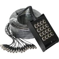 

Audio 2000s ADC2718 100'x18mm Multiple Stage Cable + Stage Box with 16-XLRF-Jack (Stage Box) and 16-XLRM Connectors