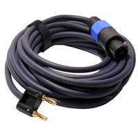 

Audio 2000s 25' (7.62m) 2-Pin speakON Male to Banana Premium Speaker Cable, 16AWG