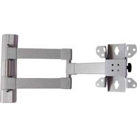 

Audio 2000s 15"-26" Flat Panel TV/Monitor Swivel Wall Mount, 180 Degree Side to Side Viewing with 3-Way Swivels, 55 Lbs Capacity, Silver