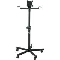 

Audio 2000s Karaoke Stand with 5 Legs and Casters for Flat Panel TV/Monitor, Black