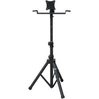 

Audio 2000s Portable Stand with Foldable Tripod Legs and Mic Holder for Flat Panel TV/Monitor, Black