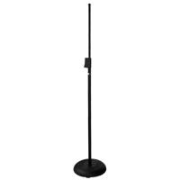 

Audio 2000s Finger-Push Floor Microphone Stand with Cast-Iron Round Base, 33.5"-61" Height, Black