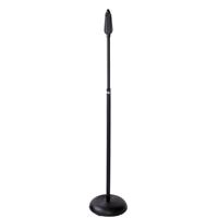 

Audio 2000s One-Hand Operation Floor Microphone Stand with Cast-Iron Round Base, 41"-65" Height, Black