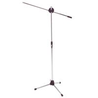 

Audio 2000s Floor Tripod Stand with Boom, Holds 2x Microphone, 37"-63" Height, Chrome