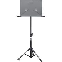 

Audio 2000s Premium Conductor Sheet Music Stand with Tripod Base and Book Plate (No Holes), Black