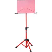 

Audio 2000s Premium Conductor Sheet Music Stand with Tripod Base and Book Plate (No Holes), Red