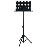 

Audio 2000s Premium Conductor Tripod Heavy-Duty Sheet Music Stand, 19x14" Book Plate with Holes, Black