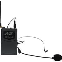 

Audio 2000s AWM6014U Professional UHF Mobile Wireless System, Includes AWX6014U Transmitter, AWR6014U Receiver, Headset Microphone and 3.5mm Stereo-3.5mm Mono Connection Cable