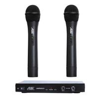 

Audio 2000s AWM6023 VHF Dual-Channel Microphone System with Two Handheld Wireless Microphones