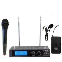 

Audio 2000s AWR6026L VHF Dual-Channel Wireless Handheld/Lavalier Microphone System, Includes AWR6026 Receiver, AWX6026 Handheld Microphone, AWX6026M Lavalier Microphone