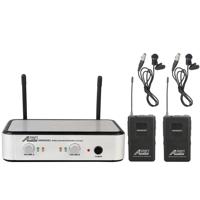 

Audio 2000s AWM6035UM UHF Dual Channel Wireless Lavalier Microphones Sysetm, Includes AWR6035U Receiver, 2x Lavalier Microphones