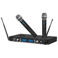 

Audio 2000s AWM6123U UHF Rechargeable Dual-Channel Wireless Handheld Microphone System Includes AWR6123U Receiver, 2x AWX6123U Handheld Microphone, 16 Adjustable Frequencies